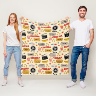 Movie Theatre Fun Pattern Fleece Blanket