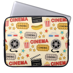 Movie Theatre Fun Pattern Laptop Sleeve