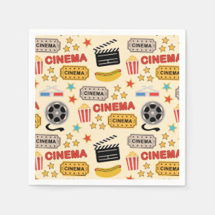 Movie Theatre Fun Pattern Napkin
