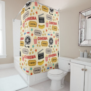 Movie Theatre Fun Pattern Shower Curtain