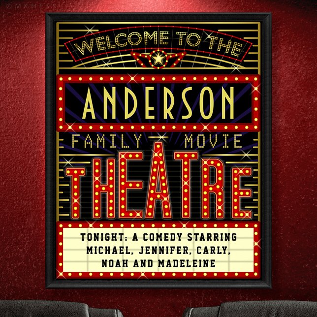 Movie Theatre Marquee Home Cinema | Custom Name Poster (Creator Uploaded)