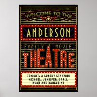 Movie Theatre Marquee Home Cinema | Name 20 x 30