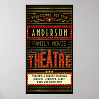 Movie Theatre Marquee Home Cinema | Name Long