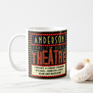 Movie Theatre Marquee Home Cinema   Personalised Coffee Mug