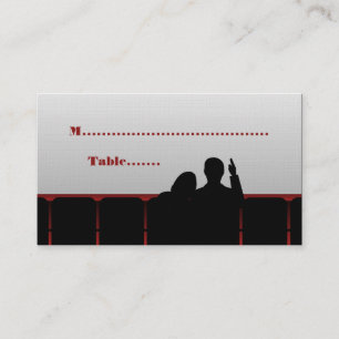 Movie Theatre Place Cards, Red Place Card