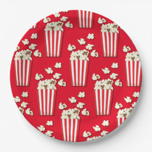 Movie Theatre Popcorn Birthday Party Paper Plates