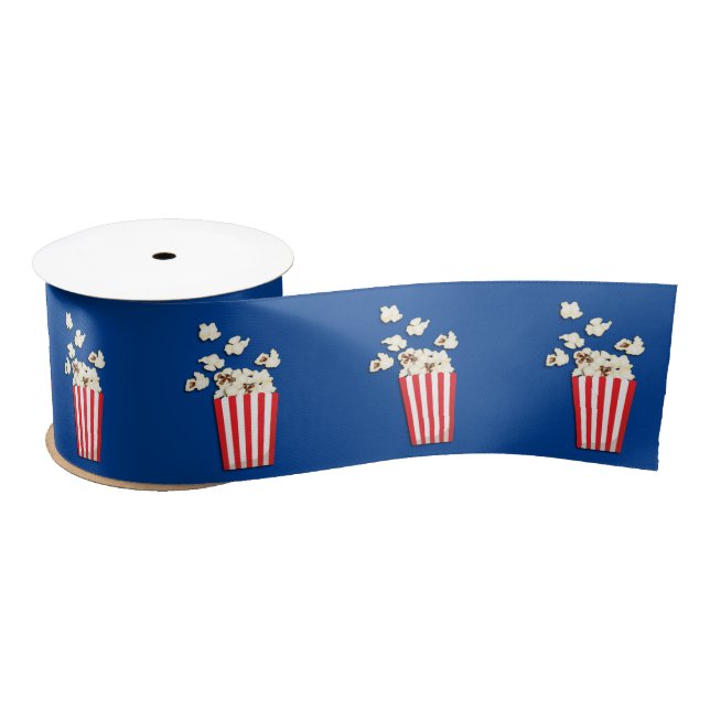Movie Theatre Popcorn Birthday Party Satin Ribbon (Spool)