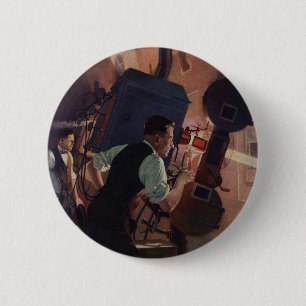 Movie Theatre Projectionist, Vintage Business 6 Cm Round Badge