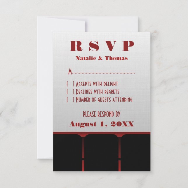 Movie Theatre Response Card, Red (Front)