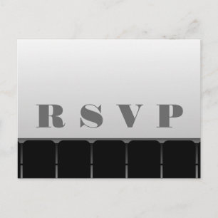 Movie Theatre RSVP Postcard, Grey Invitation Postcard