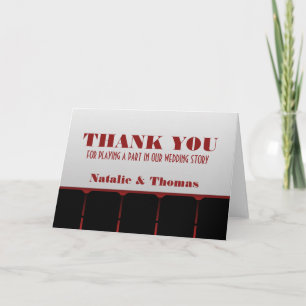Movie Theatre Thank You Card, Red
