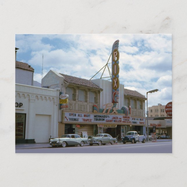 Movie Theatre Vintage Cars Cinema Postcards (Front)