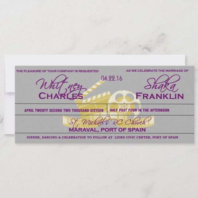 Movie theme wedding (Front)