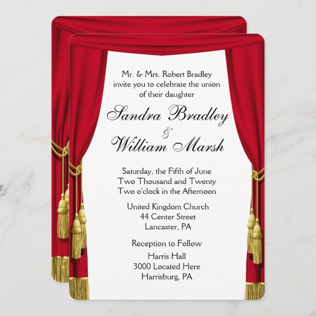 Movie Theme  Wedding Invitation (Front/Back)