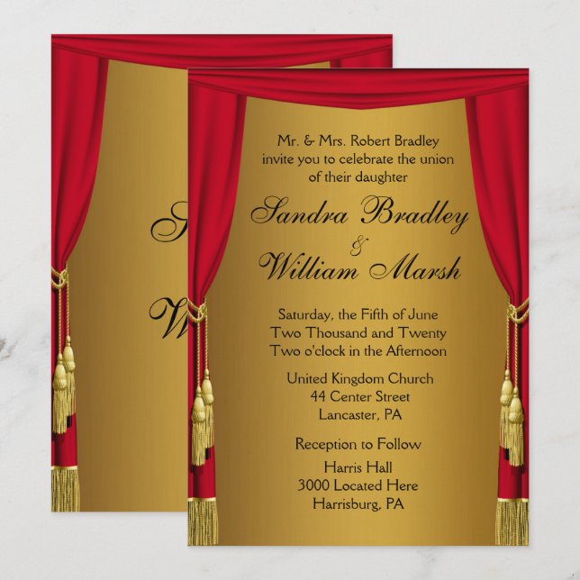 Movie Theme  Wedding Invitation (Front/Back)