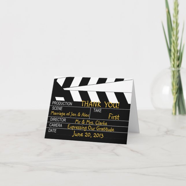 Movie Theme Wedding Thank You (Front)