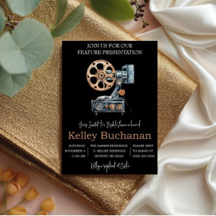 Movie Themed, Feature Presentation Bridal Shower Invitation