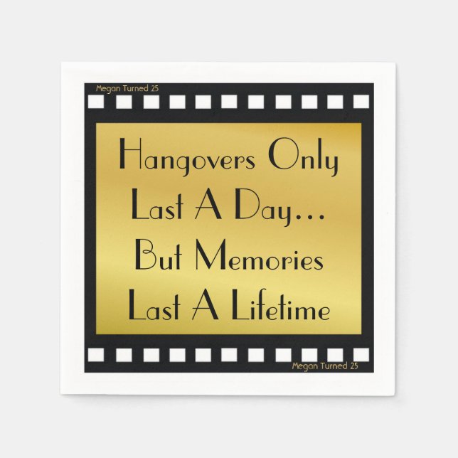 Movie Themed Party Napkins Hangover (Front)