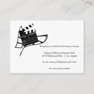 Movie Themed Silhouette Wedding Reception Card