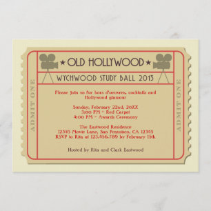 Movie Ticket Award Ceremony Party Invitation