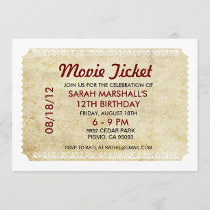 Movie Ticket Invitation