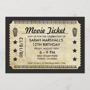 Movie Ticket Invitation
