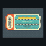 Movie Ticket Invitation<br><div class="desc">A fun invitation to a movie birthday party. This colourful design is perfect for any age and either gender. (Designed by Freepik). The card is easy to customise with your wording, font, font colour, paper shape options and choice of six paper types.Not exactly what you're looking for? All our products...</div>