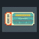 Movie Ticket Invitation<br><div class="desc">A fun invitation to a movie birthday party. This colourful design is perfect for any age and either gender. (Designed by Freepik). The card is easy to customise with your wording, font, font colour, paper shape options and choice of six paper types.Not exactly what you're looking for? All our products...</div>