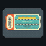 Movie Ticket Invitation<br><div class="desc">A fun invitation to a movie birthday party. This colourful design is perfect for any age and either gender. (Designed by Freepik). The card is easy to customise with your wording, font, font colour, paper shape options and choice of six paper types.Not exactly what you're looking for? All our products...</div>