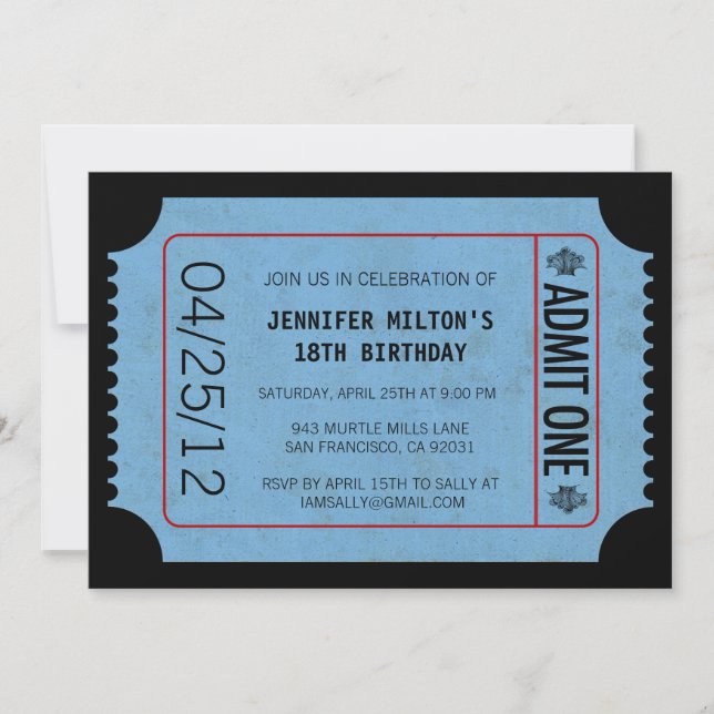 Movie Ticket Invitations (Front)