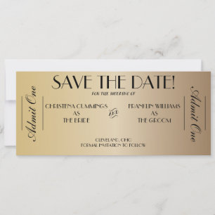 Movie Ticket Save the Date Announcement (Gold2)
