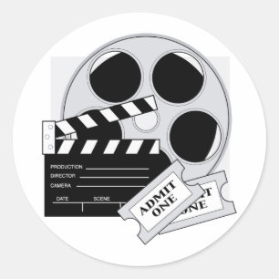 Movie Tickets Classic Round Sticker