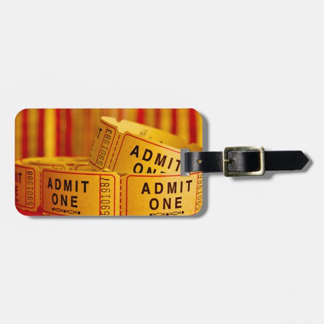Movie Time! Luggage Tag (Front Horizontal)