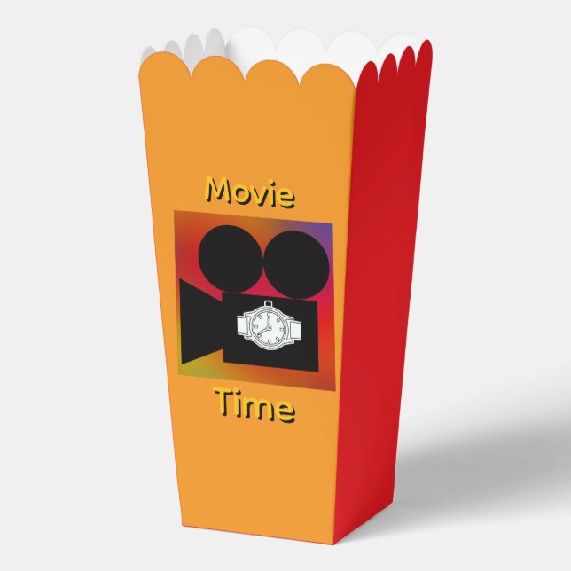 Movie Time Watch Logo Red + Yellow  Favour Box (Back)