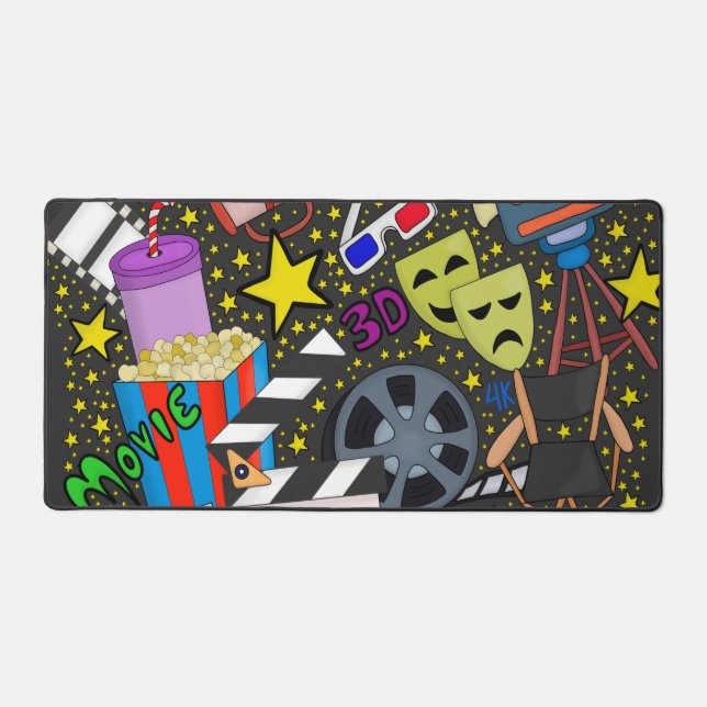 Movie Universe for Cinephiles Desk Mat (Front)
