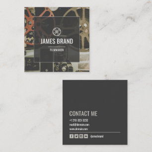 Movie Video Filmmaker Square Business Card