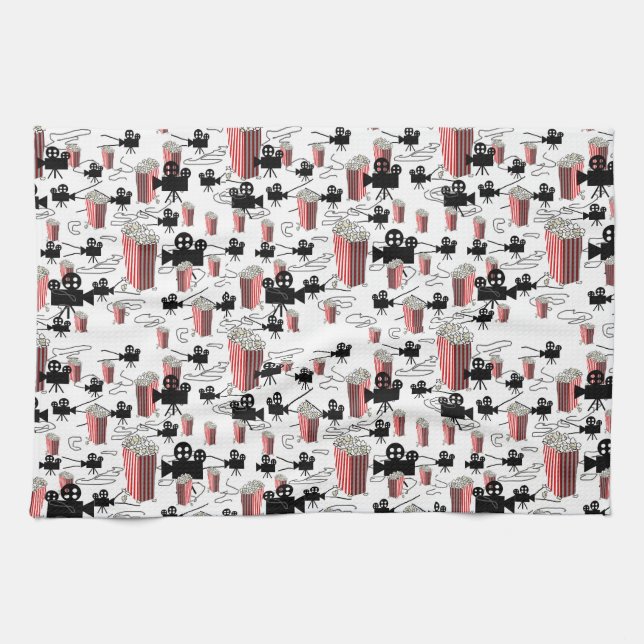 Movie With Popcorn Tea Towel (Horizontal)