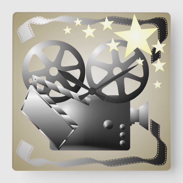 Movies Cinema Wall Clock (Front)