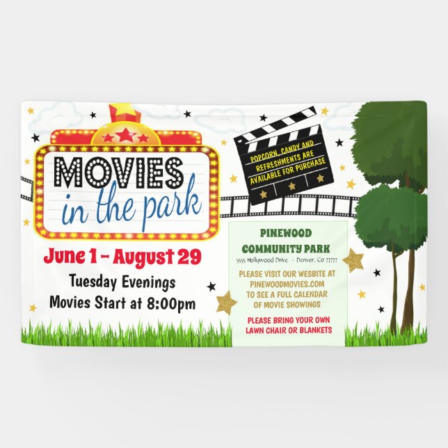 Movies in the Park Banner (Horizontal)