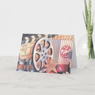 Movies, Popcorn, Film Greeting Card