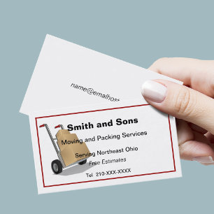 Moving and Packing Services Business Card
