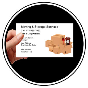 Moving And Self Storage Service Business Card
