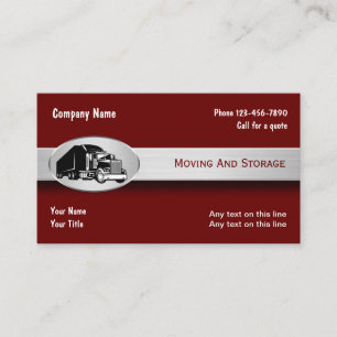 Moving And Storage Business Cards