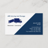 Moving And Storage Business Cards (Front)