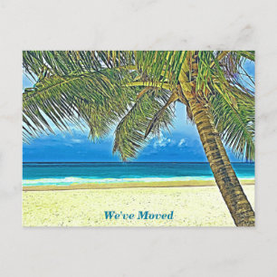 Moving Announcement Beautiful Beach Postcard