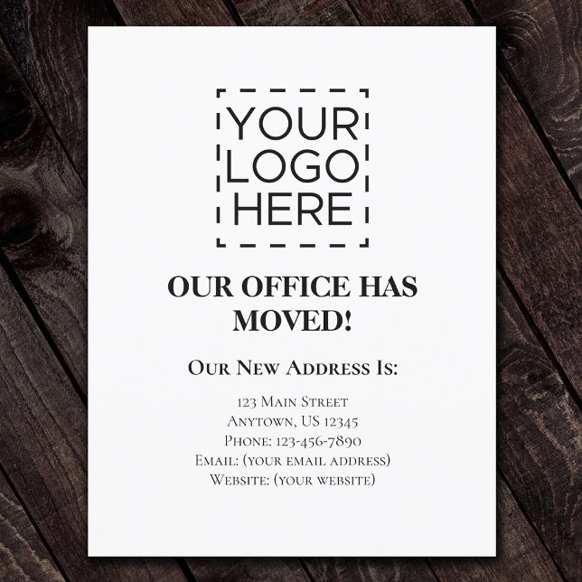 Moving Announcement Business Logo Card (Creator Uploaded)