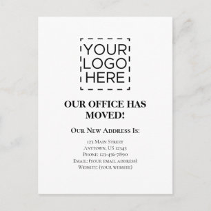 Moving Announcement Business Logo Postcard