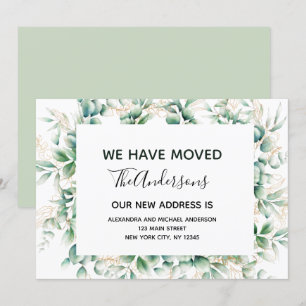 Moving Announcement Eucalyptus Greenery