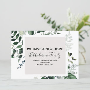 Moving Announcement Eucalyptus Greenery