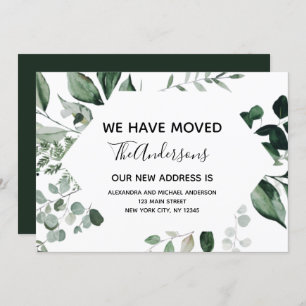 Moving Announcement Eucalyptus Greenery